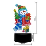 Gyémántszemes kirakó hóemberes kis lámpa