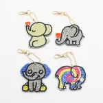 Kis elefánt gyémántszemes kirakó kulcstartók 