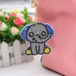 Kis elefánt gyémántszemes kirakó kulcstartók 