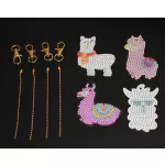 Alpaka gyémántszemes kulcstartó kirakó készlet