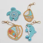 Tengeri gyémántszemes kulcstartó kirakó készlet