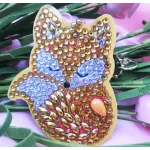 Mókus Róka malac mosómedve 4 db-os gyémántszemmel díszíthető kulcstartók 