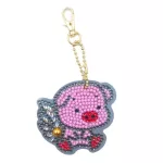 Mókus Róka malac mosómedve 4 db-os gyémántszemmel díszíthető kulcstartók 