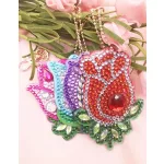 Rózsás gyémántszemmel kirakható kulcstartók