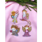 Angyalkás gyémántszemes kirakó kulcstartók 