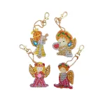 Angyalkás gyémántszemes kirakó kulcstartók 