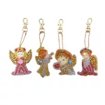 Angyalkás gyémántszemes kirakó kulcstartók 