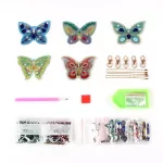 Pillangók gyémántszemmel kirakható kulcstartók