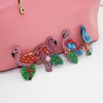 Flamingós gyémántszemes kulcstartó kirakó készlet