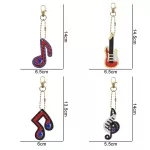 Hangjegy violinkulcs gyémántszemmel kirakható kulcstartók