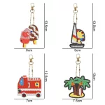 Tűzoltó Pálmafa jégkrém gyémántszemmel kirakható kulcstartók