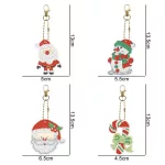 Karácsonyi cukros gyémántszemmel kirakható kulcstartók