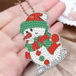 Karácsonyi cukros gyémántszemmel kirakható kulcstartók