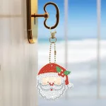 Karácsonyi cukros gyémántszemmel kirakható kulcstartók