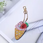 Fagyi süti rúzs gyémántszemmel kirakható kulcstartók