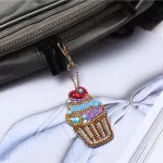 Fagyi süti rúzs gyémántszemmel kirakható kulcstartók