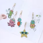 Tengerparti figurák gyémántszemmel kirakható kulcstartók