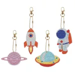 Űrutazás gyémántszemmel kirakható kulcstartók