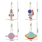 Űrutazás gyémántszemmel kirakható kulcstartók