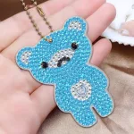 Macik gyémántszemmel kirakható kulcstartók