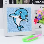 Delfin gyémántszemes kirakó kristály gyöngyökkel gyerekeknek 