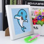 Delfin gyémántszemes kirakó kristály gyöngyökkel gyerekeknek 