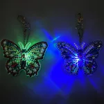 Pillangós mindkét oldalon kirakható gyémántszemes kirakó világító kulcstartók 