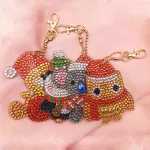 Mikulás Hóember Ünnepi gyémántszemes kirakó kulcstartók 