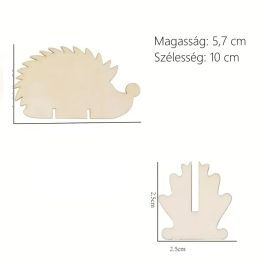 Fa Alap Kreatív Alkotáshoz - Süni 10x5,7 cm