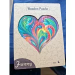 Magic Puzzle - Fa kirakó Szív forma 2 CSOMAGOLÁS SÉRÜLT