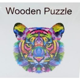 Magic Puzzle - Fa kirakó Színes tigris A4 méret