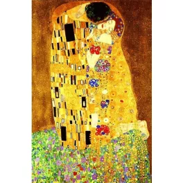   Klimt: A csók négyzet alakú kreatív gyémánt kirakó 30x40