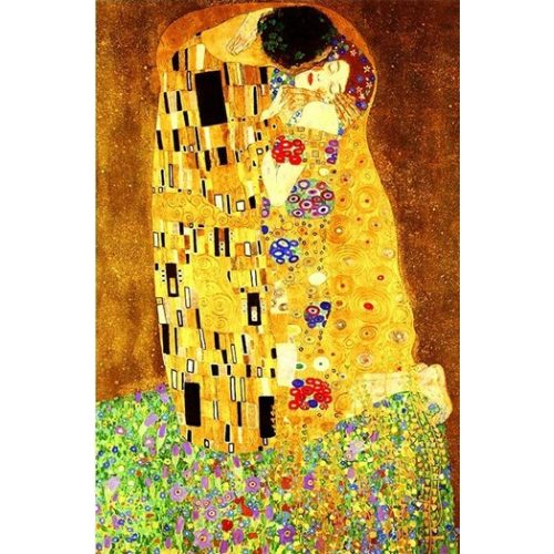 Klimt: A csók négyzet alakú kreatív gyémánt kirakó 30x40