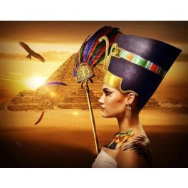   Egyiptomi hercegnő négyzet alakú kreatív gyémánt kirakó 30x40