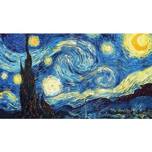 Van Gogh CSillagos éj Négyzet alakú Gyémántszemes kirakó 30x40