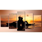 Naplemente öt részes gyémántszemes kirakó négyzet alakú gyémántszemekkel