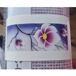 Virágok lila háttérrel négyzet alakú kreatív gyémánt kirakó 39x99