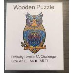 Magic Puzzle - Fa kirakó Ágon ülő Bagoly 2 A4 méret