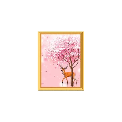 Szarvas festés és gyémántszemes kreatív 40x50 cm-es hibrid kép