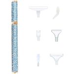 Gyémántszemes kirakó toll műanyag fejekkel csillám kék 