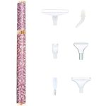 Gyémántszemes kirakó toll műanyag fejekkel csillám rózsaszín