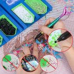 Gyémántszem tálca tartó habszivacsból dobozokkal