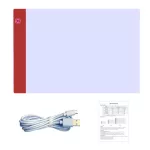 20x30 cm LED Rajztábla piros kapcsolópanellel