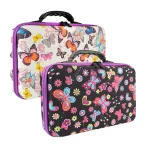 Gyémántszem tároló fehér pillangós bőrönd eszközökkel