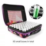 Gyémántszem tároló fehér pillangós bőrönd eszközökkel