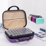 Gyémántszem tároló kemény fedelű extra nagy bőrönd 132 db fiolával