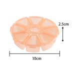 Kerek 8 részes tárolódoboz a gyémántszemekhez