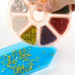 Kerek 8 részes tárolódoboz a gyémántszemekhez