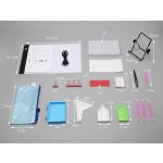 Gyémántszemes kirakó eszköz szett A4-es LED rajztáblával 