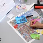 Gyémántszemes kirakó eszköz szett A4-es LED rajztáblával 